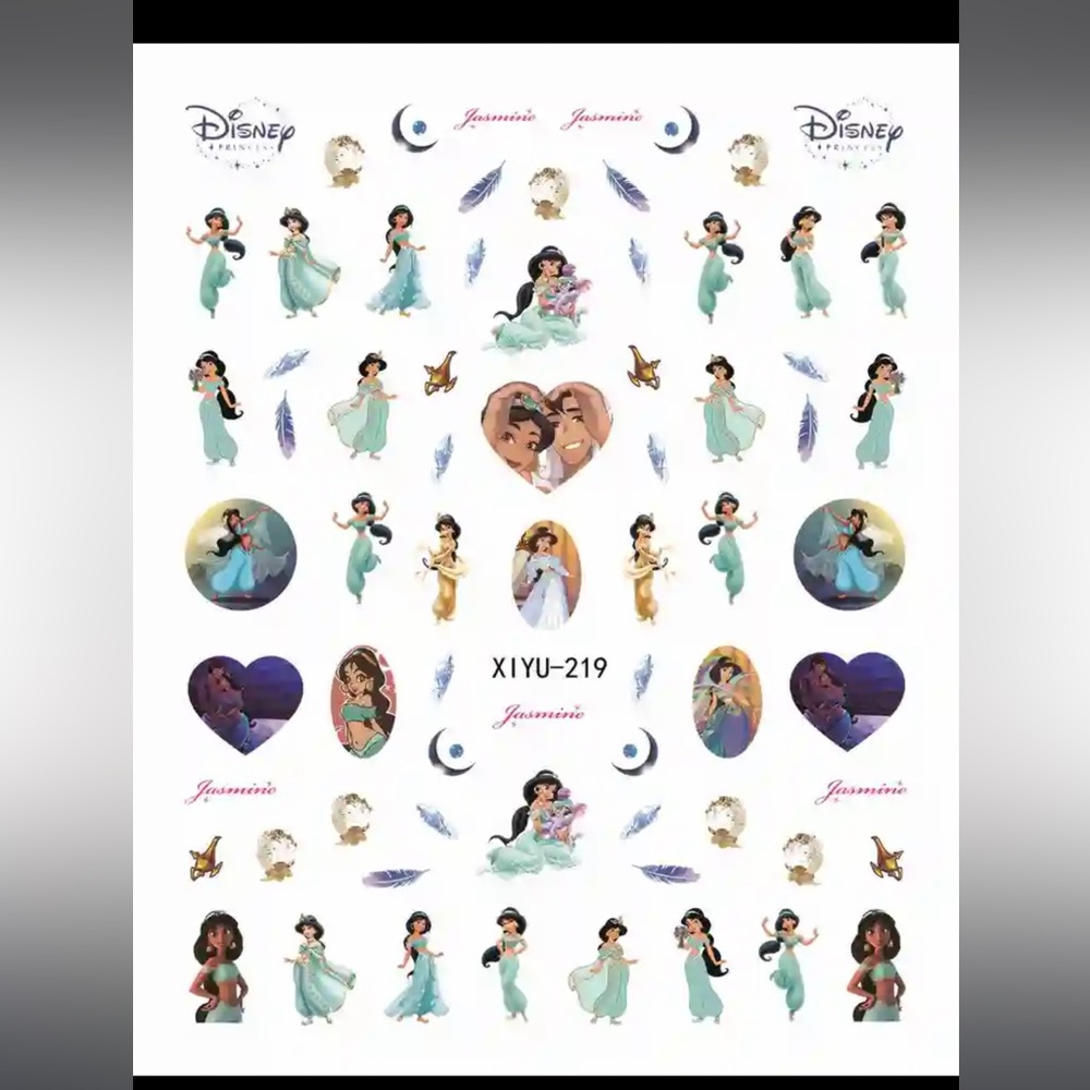 $1 PRINCESS NAIL STICKER SHEET. NEW. $1 WITH ANY $10 ORDER OR MORE